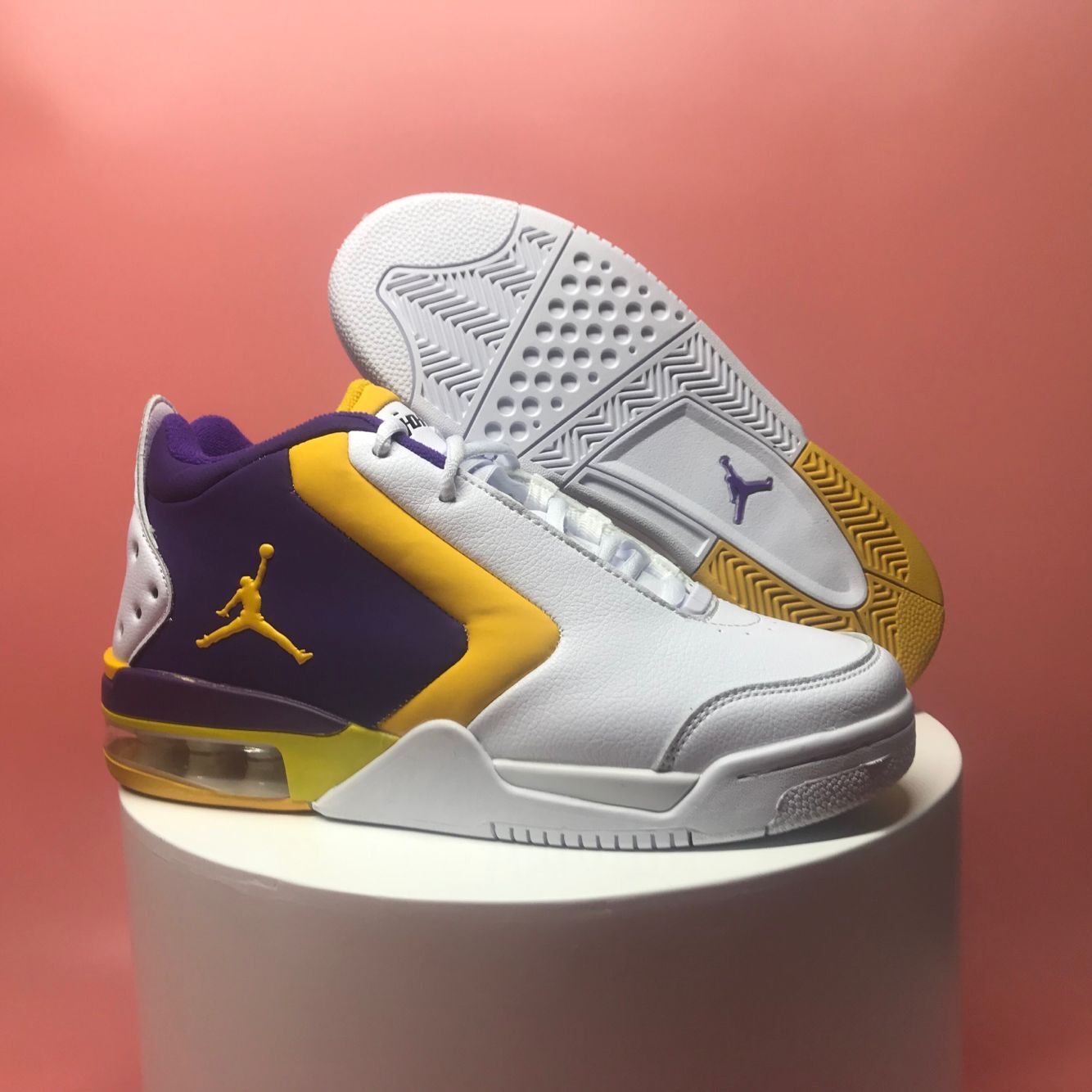 Air Jordan Big Fun White Yellow Purple Shoes